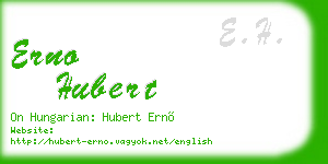erno hubert business card
